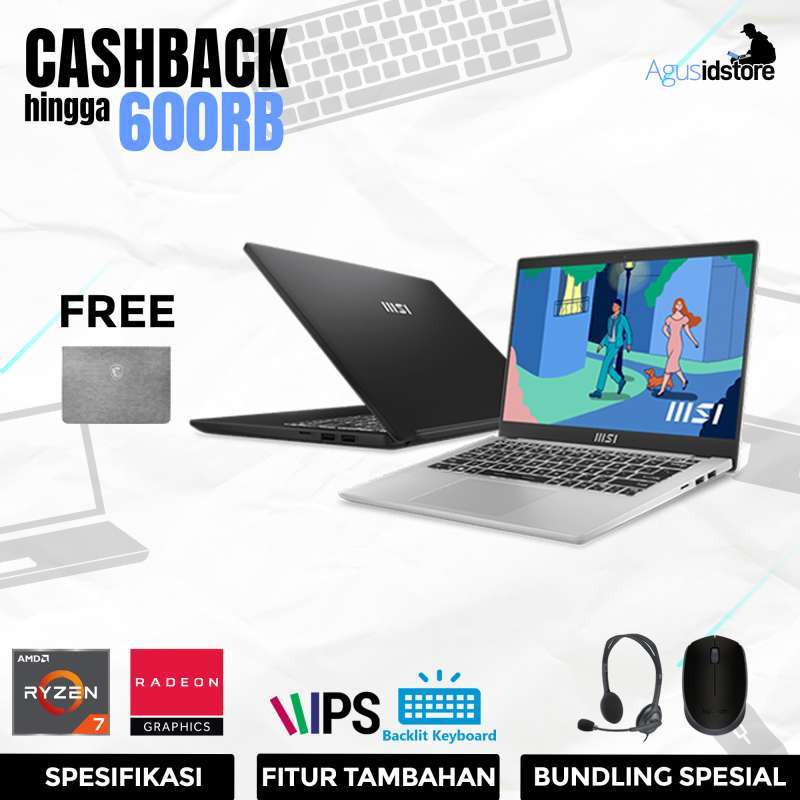 Jual MSI Modern 14 C5M Ryzen 5 5625U RAM 8GB / 16GB 512GB SSD 14″ FHD ...