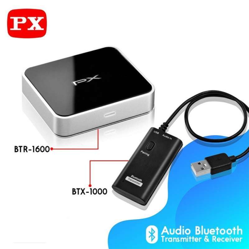 Jual Bluetooth Audio Transmitter dan Receiver Audio PX BTR 1600 BTX