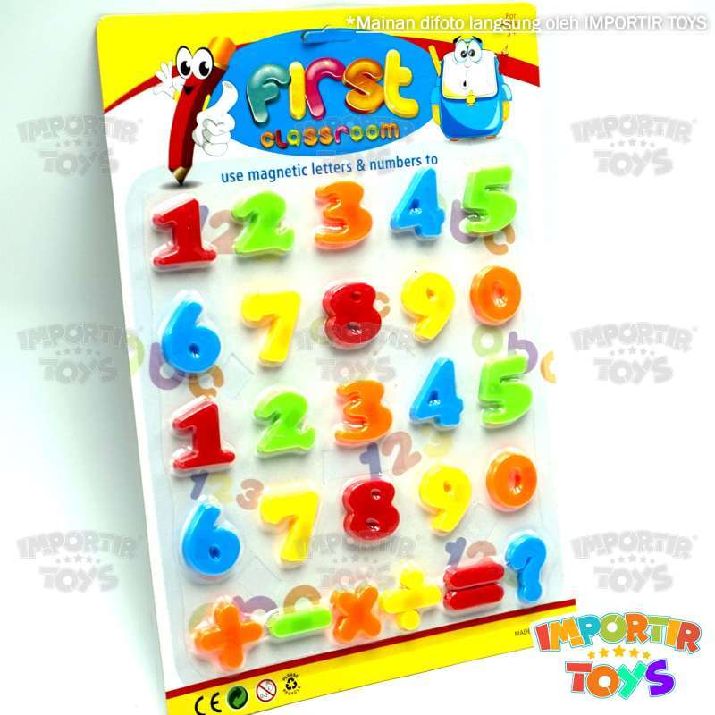 Jual Mainan Angka Magnet Keren Warna Warni Dengan Simbol Operasi Hitung ...