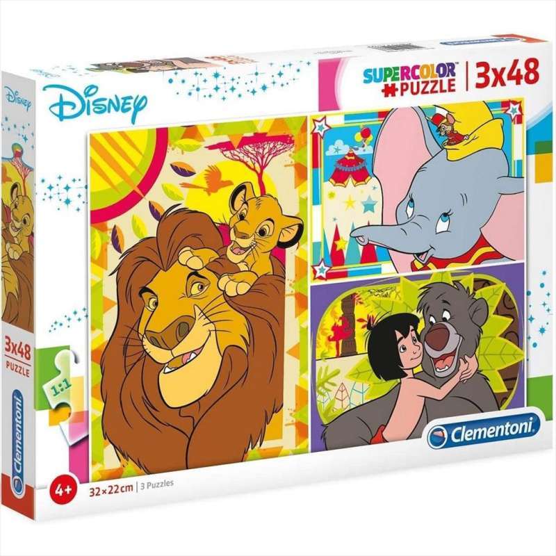 Jual Clementoni 25236 Disney Lion King Dumbo Jungle Book Puzzle 3 X 48 ...