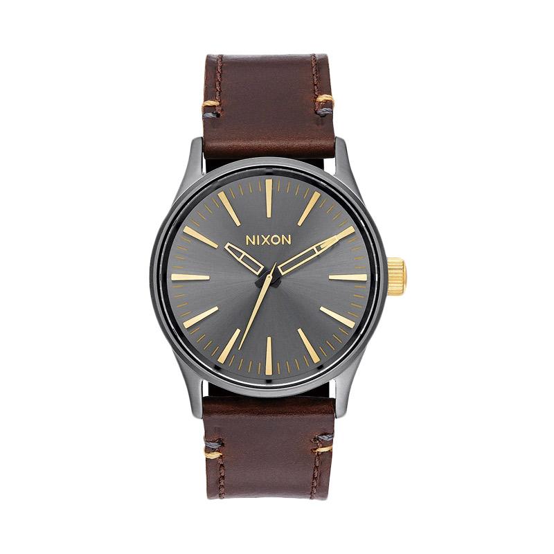 Harga Nixon Jam Tangan Pria Hitam Leather Strap A10500100Sentry