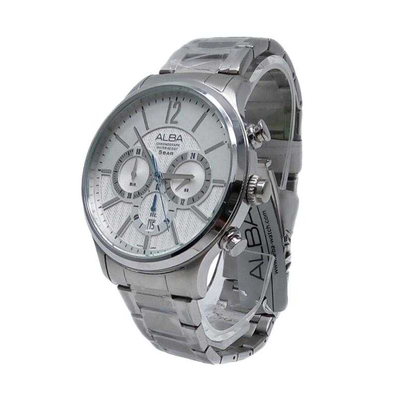 Jual Alba Chronograph Jam Tangan Pria 161180 - Silver 