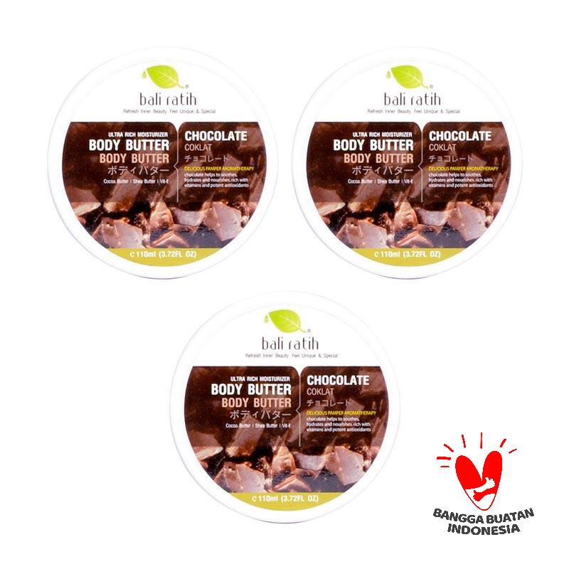 Jual Bali Ratih Paket Body Butter - Chocolate [110 mL @3