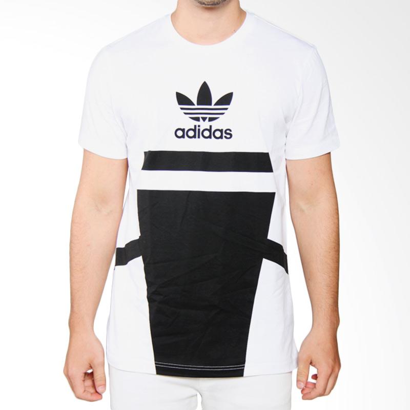 Jual adidas  Mn Originals  Logo Tee Kaos  Olahraga White 