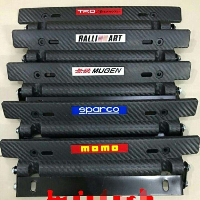 Jual OEM Dudukan Plat Nomor Mobil Jdm Ka   rbon Adjustable Momo - Biru
