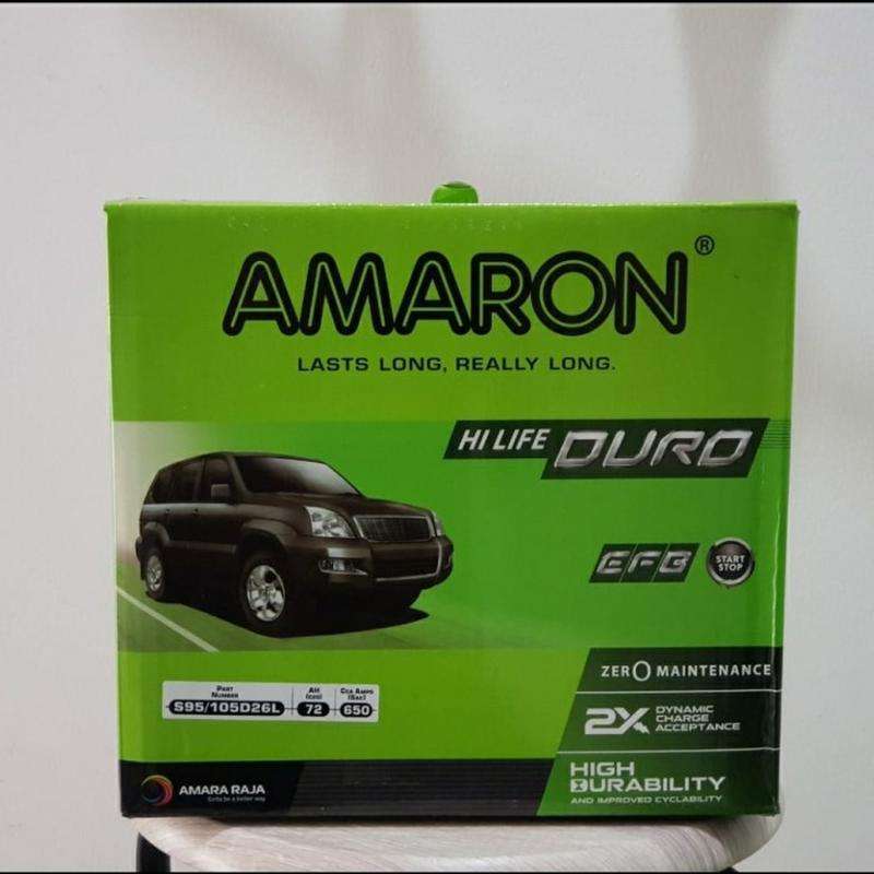 Jual Amaron Aki Mobil Hi Life Duro S95 105D26L 72Ah Garansi 12 Bulan di