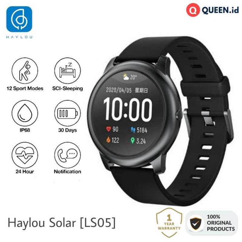 Jual Haylou Ls05 Solar Smartwatch Touch Screen Ip68 Xiaomi Smart