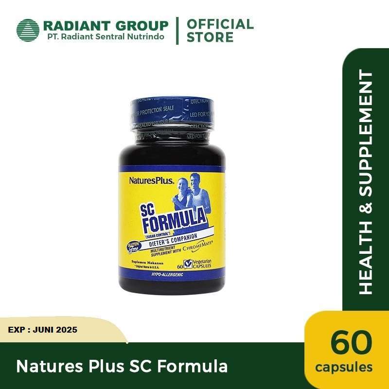 Promo Nature's Plus Sc Formula Sugar Control [60 Caps] Diskon 20 di