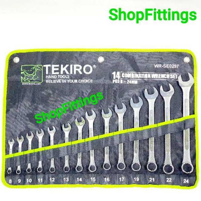 Jual TEKIRO WR Kunci Ring Pas Set 14 pcs Combination Wrench 8 - 24 mm