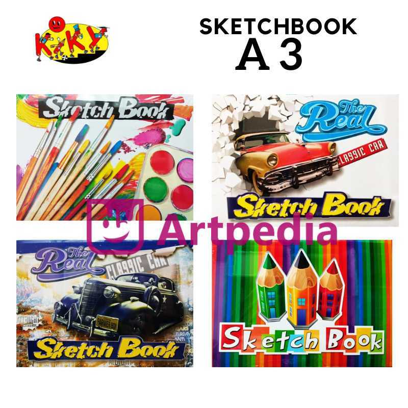 Jual KIKY SKETCH BOOK A3 / BUKU GAMBAR SKETSA UKURAN A3 di Seller