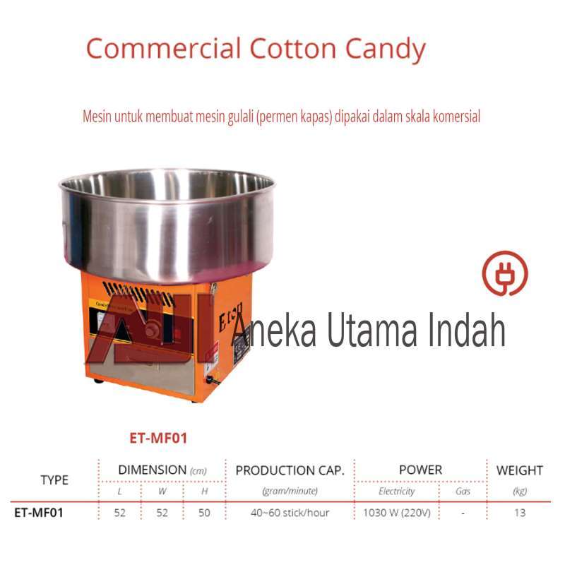 Jual GETRA Etmf01 Cotton Candy Machine (Mesin Pembuat Gula Kapas/mesin