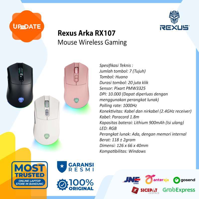 Jual Rexus Arka Rx107 Mouse Gaming Wireless Rgb Di Seller Up To Date ...