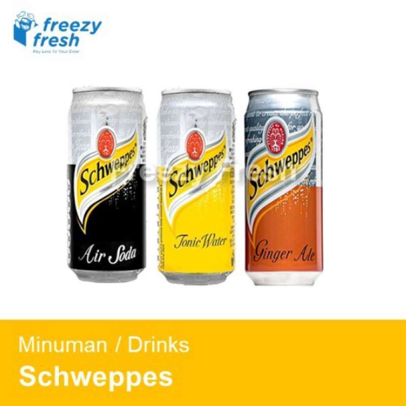 Jual SCHWEPPES Air Soda Tonic Water Ginger ale 330ml, Rasa Soda Water