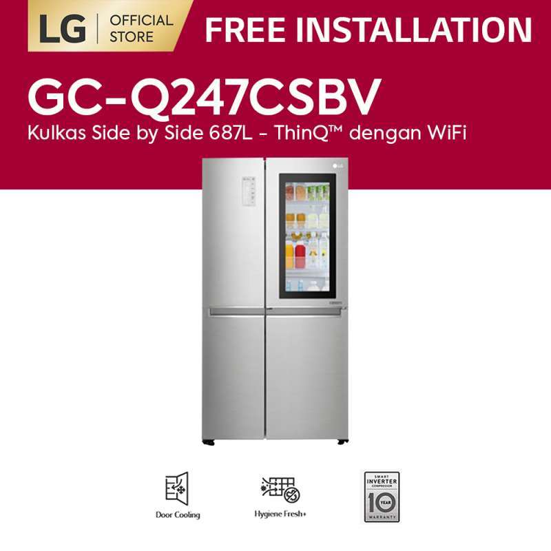 Jual LG GCQ247CSBV Kulkas Side by Side Instaview [687 L/626 L] + LG