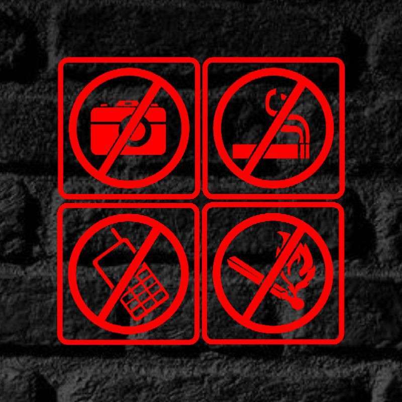 Jual Sticker dilarang merokok, kamera,membawa hp,nyalakan api - Merah