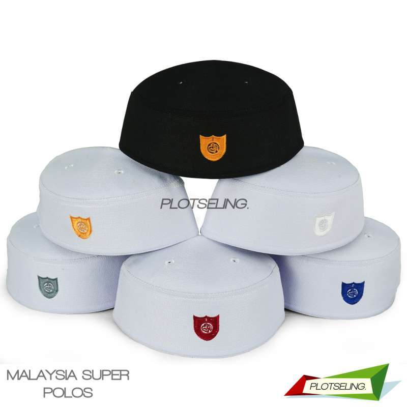 Promo Peci MALAYSIA Super Polos Warna Putih  dan Hitam  