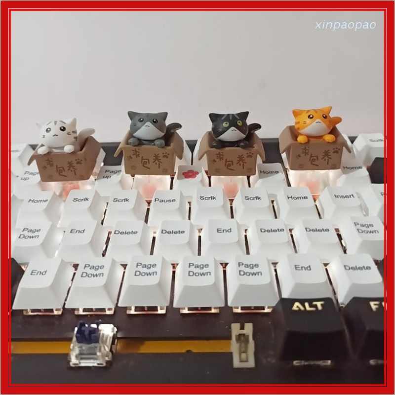 Promo Abs Custom Cartoon Anime Cat Keycap Bottom Backlit Keycaps Diskon