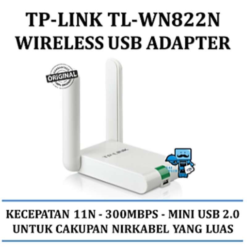 Jual TP-LINK TL-WN822N 300Mbps High Gain Wireless USB Adapter - White ...