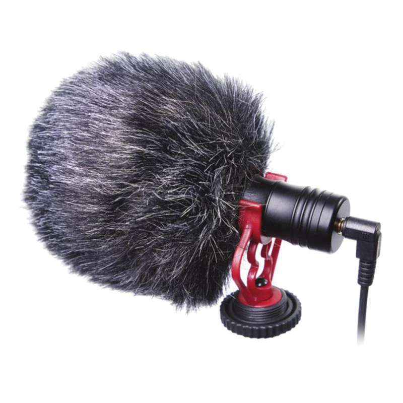Jual Compact OnCamera External Microphone Mic with Shock Mount for