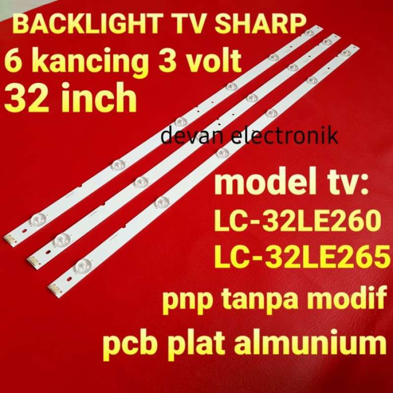 Jual ORIGINAL Backlight tv sharp LC-32LE2651 Led backlight sharp LC ...