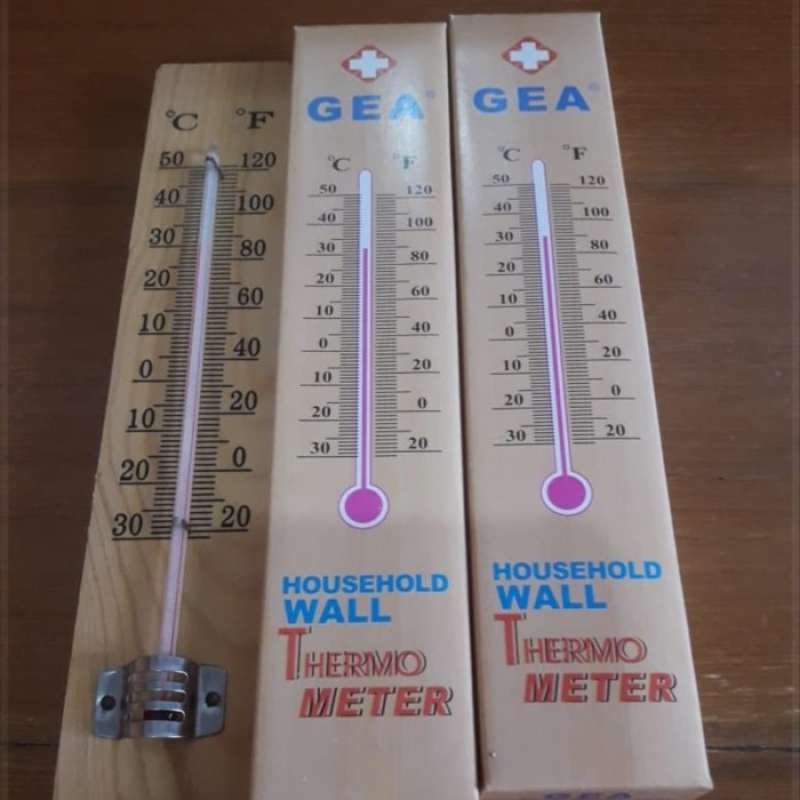 Promo Household wall thermometer/thermometer ruangan kayu Diskon 41 di