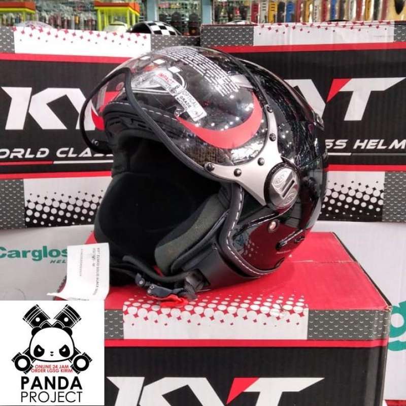 Jual Helm Half Face Kyt Elsico Solid Hitam di Seller Smart Variasi
