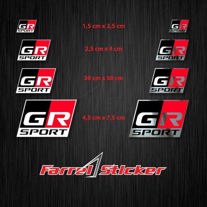Jual STIKER TOYOTA GR STICKER GAZOO RACING KOTAK 3CM Chrome di Seller