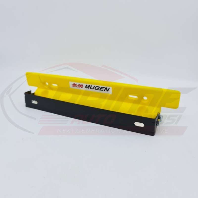 Jual Dudukan Plat Nomor Mobil Model JDM Karbon Adjustable KUNING