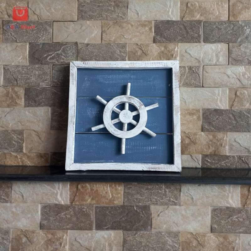 Jual Dekorasi Dinding Papan Unik Bentuk Kemudi Kapal Home Decor di