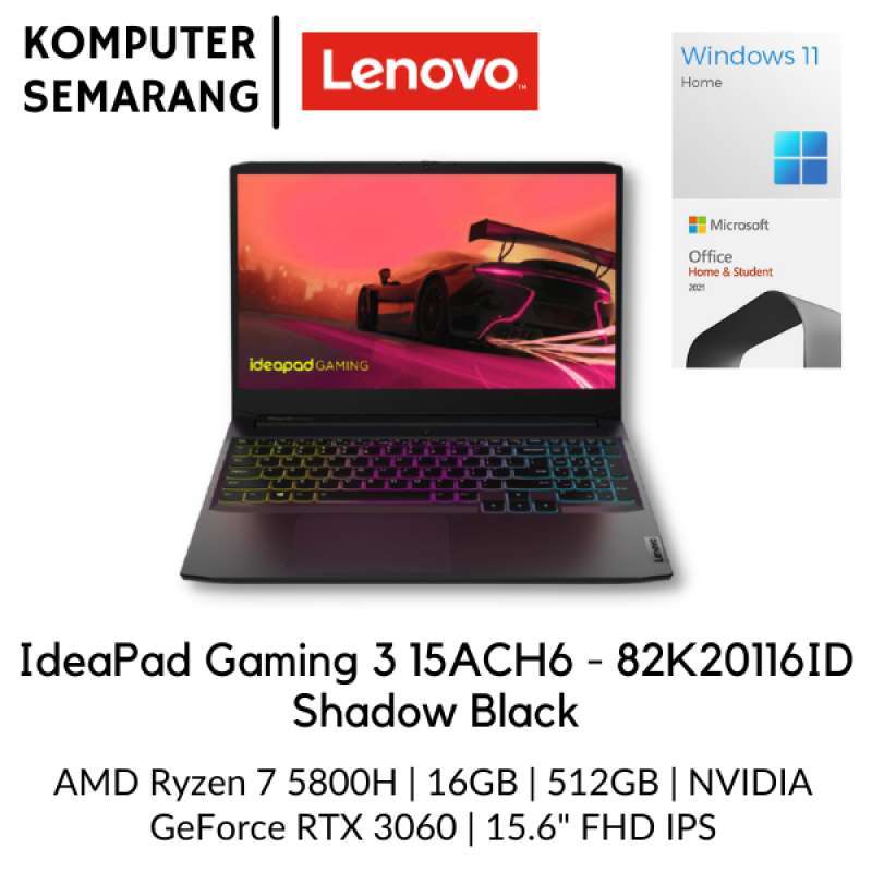 lenovo ideapad gaming 3 15ach6 shadow black