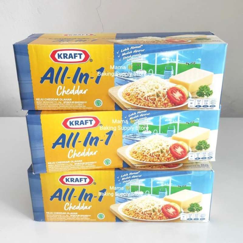 Jual KRAFT Keju Cheddar Cheese Kraft ALL IN 1 ALL IN ONE 2 KG di Seller