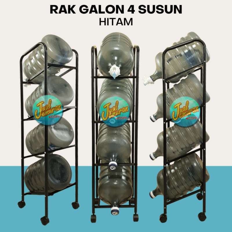 Promo Glory Home Rak Galon Air Minum Besi 4 Susun + Roda Diskon 24% Di ...