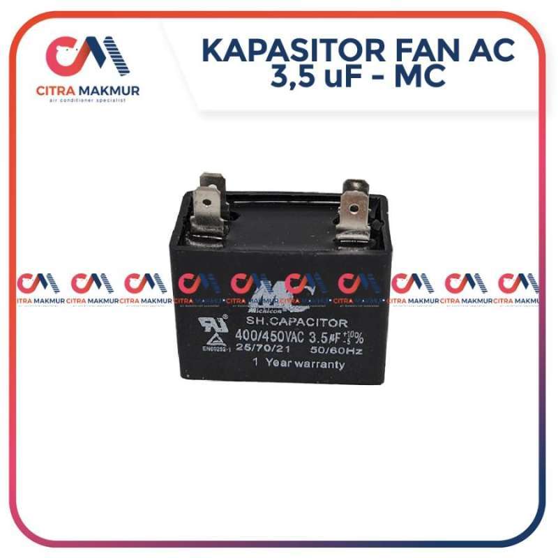 Jual Kapasitor Fan AC 3,5 uf MC Kaki 4 Capasitor Kipas Mesin Outdoor Kotak di Seller Citra
