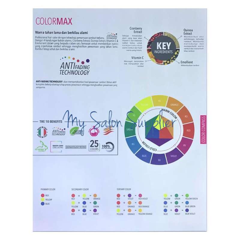 Jual Cbd Colormax Italy / Color Max Color Cream Cat Rambut 100ml Di ...