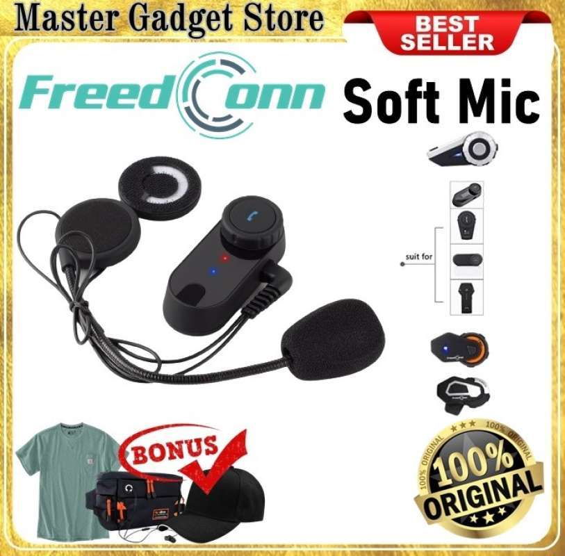 Jual Speaker Soft Mic Half Face Bluetooth Helm FreedConn Trex Dll Free Bonus di