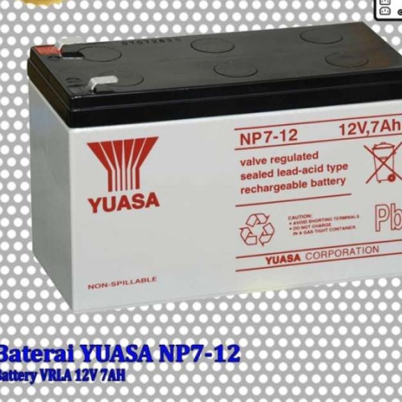 Jual Battery aki kering Baterai UPS Yuasa 12v 7Ah YUASA NP7-12 di