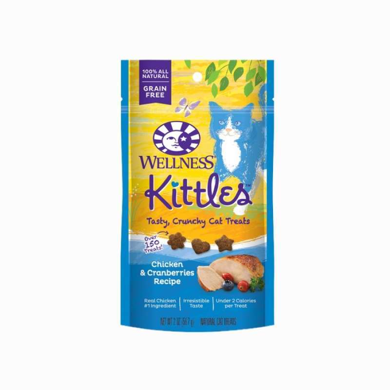 Jual Wellness Kittles GF Chicken Cranberries Recipe Crunchy Cat Treats