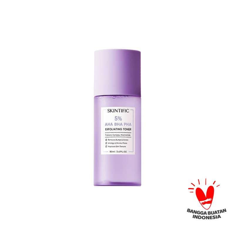 Jual SKINTIFIC 5 AHA BHA PHA Exfoliating Toner 80ml with Niacinamide