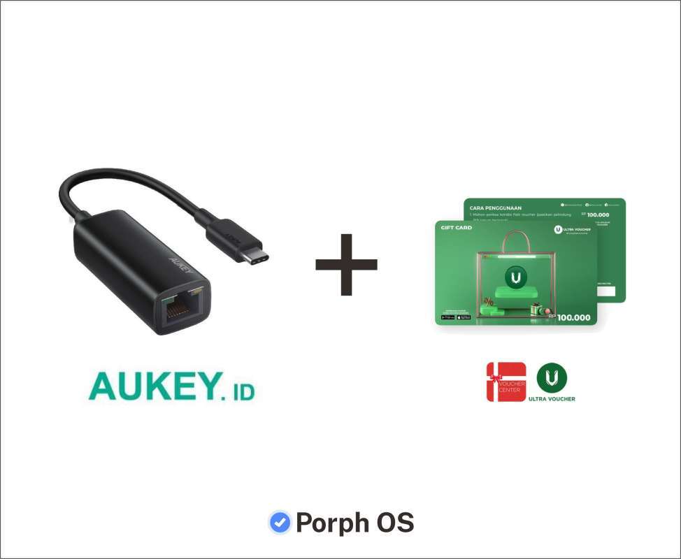 Jual Adapter Type C Aukey CB-A30 (USB-C to Ethernet Jack) - 500583 ...