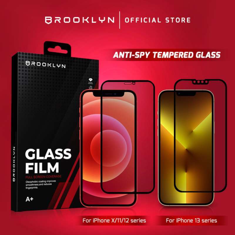 Promo Brooklyn Privacy Tempered Glass iPhone 13/12/11/X XR XS MAX