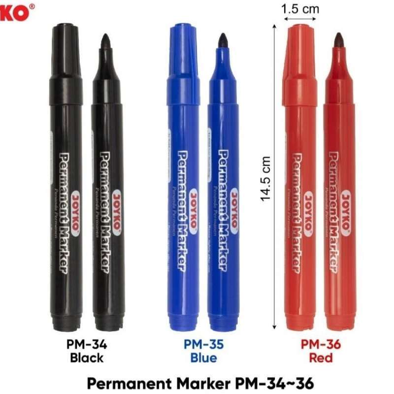 Jual Spidol Permanent Joyko PM-34-36(1pcs) di Seller bintangsuksesatk