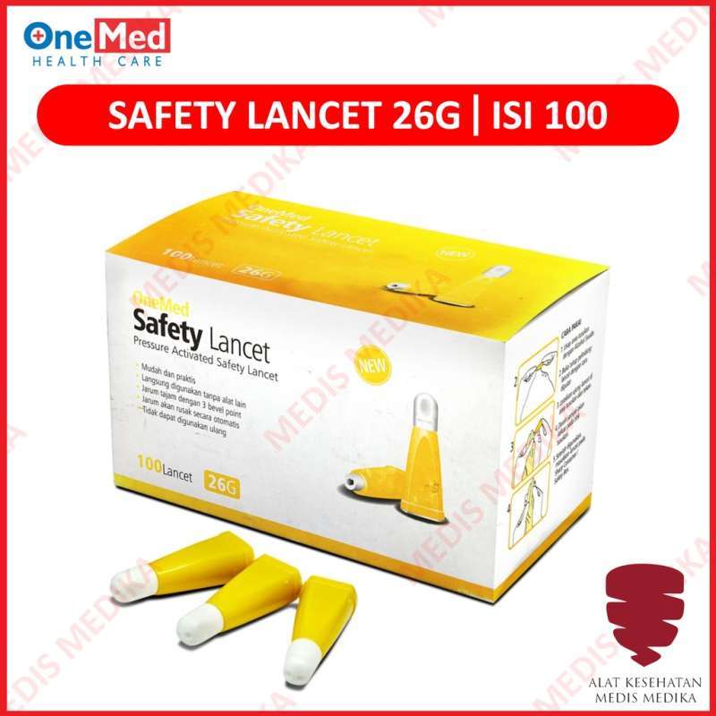 Jual Safety Lancet Lancets 26G Jarum Tusuk Alat Bekam Terapi 26 G