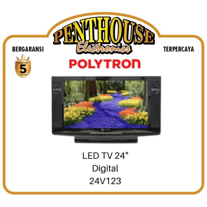 Promo Polytron LED Digital TV 24 Inch PLD 24V123 DVBT2 Diskon 5 di