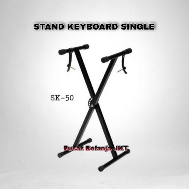 Jual STAND KEYBOARD SINGLE SILANG IMPORT / STANDING KEYBOARD PIANO