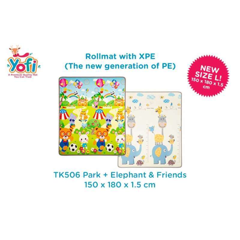 Promo Yofi XPE Playmat Park + Jungle Alas Lantai [150 x 180 x 1.5 cm] Diskon 38 di Seller