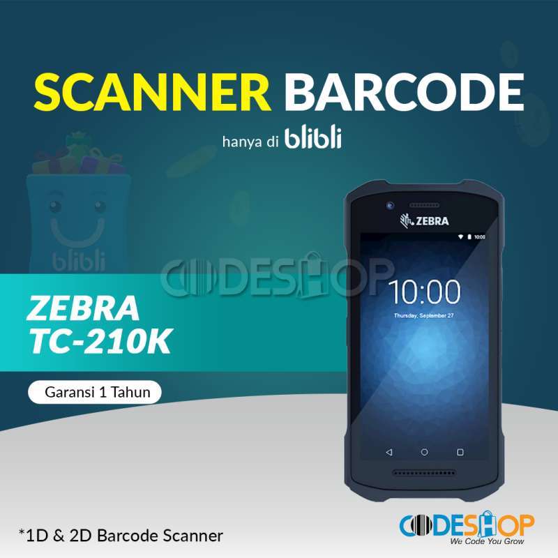 Jual Zebra Tc210k Scanner Barcode Android 2 Dimensi Pdt Touchscreen Di