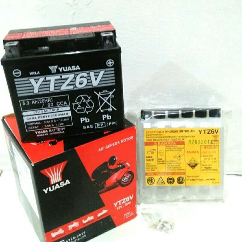 Jual Aki motor original Yuasa YTZ6V MF Kering 5,3Ah di Seller Alfa Auto
