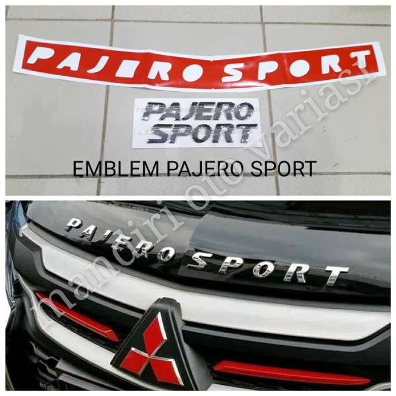Promo Engine hood emblem pajero sport/logo tulisan kap mesin pajero