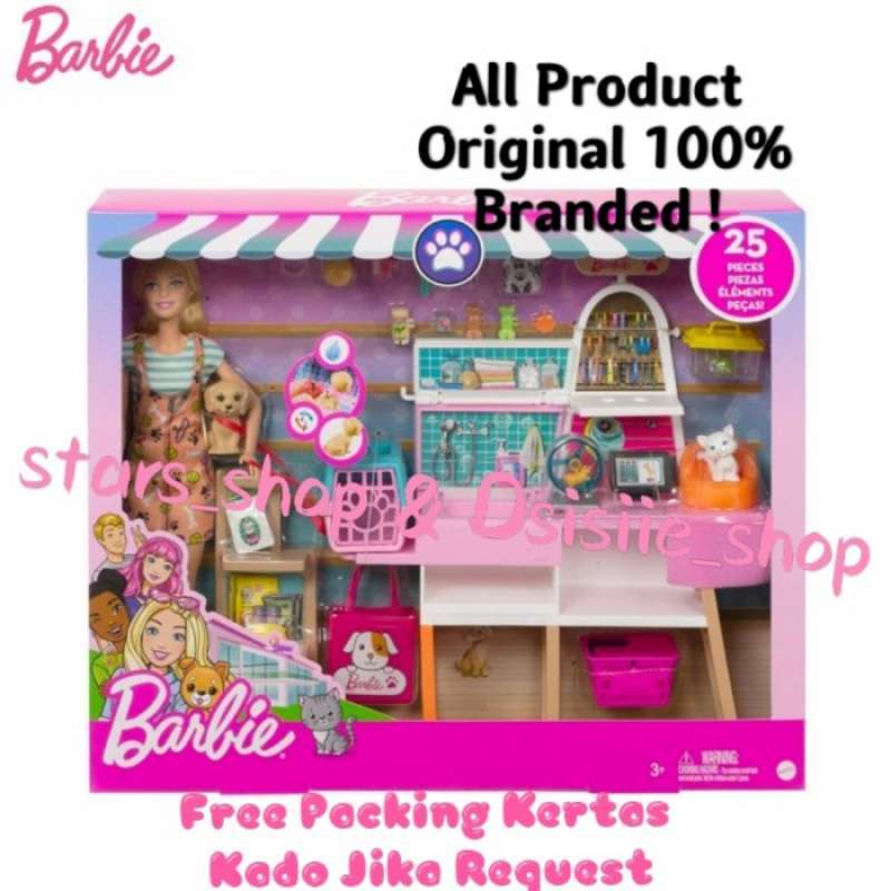 Jual Barbie Doll And Pet Boutique Playset With Original / Bonekw Barbie