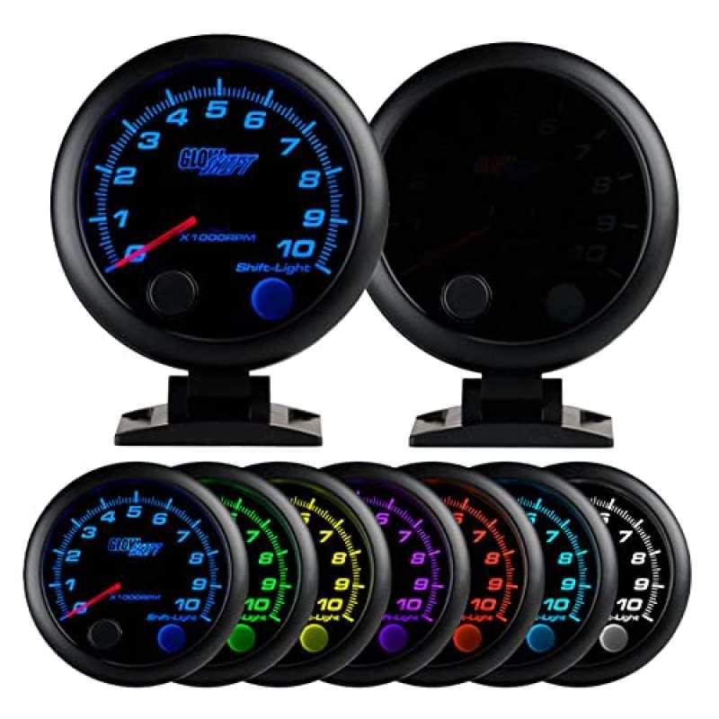 Jual GlowShift Tinted 7 Color 10,000 RPM Tachometer Gauge for 1 10